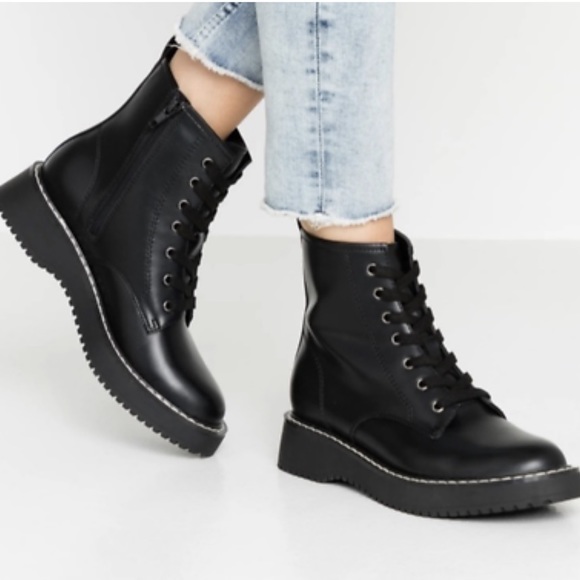 Madden Girl Kurrt Combat Boot - Black - Picture 3 of 10